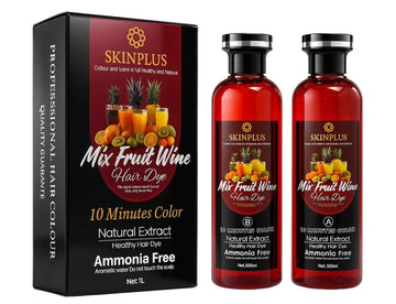 SKINPLUS Mix Fruit Wine Fruit Vinegar - Doesn’t Die Your Scalp - Natural Black - YE HAIR MEIN SHINE BHI DETA HAI