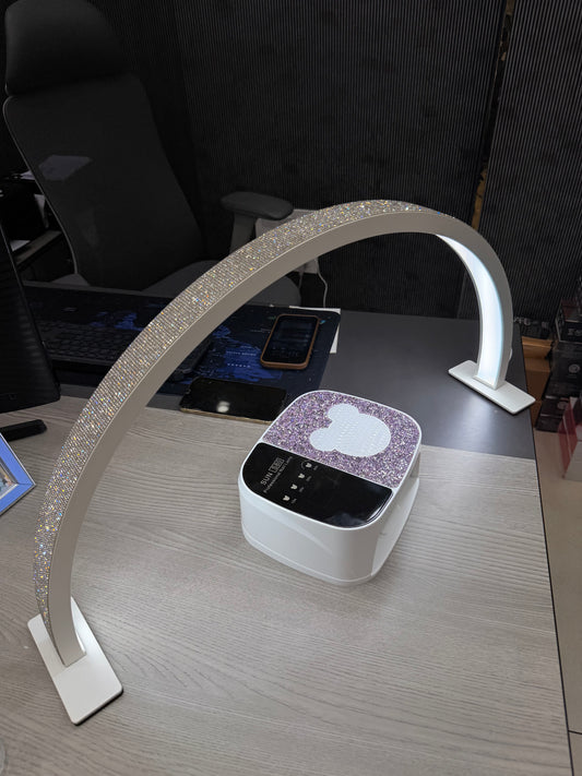 Professional Nail Studio Setup – 168W UV/LED Lamp with Moonlight 75CMS Desk Lamp | Premium Salon Equipment