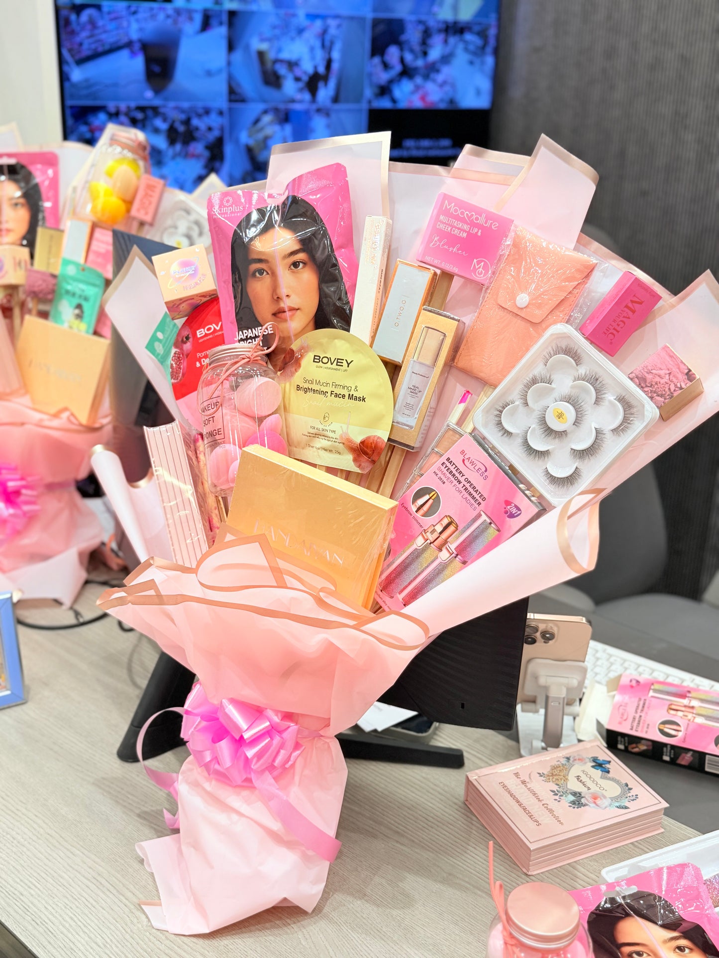 Valentine’s Glam Love Bouquet – Complete Makeup & Glow Gift Hamper - WE WILL CALL FOR COLOR SELECTIONS