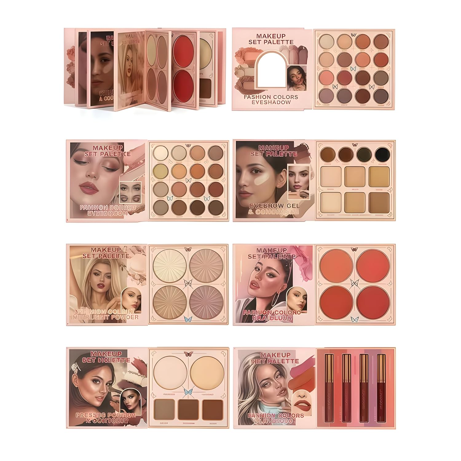 IGOODCO 7 Page Charming Makeup Book – All In One Makeup Kit