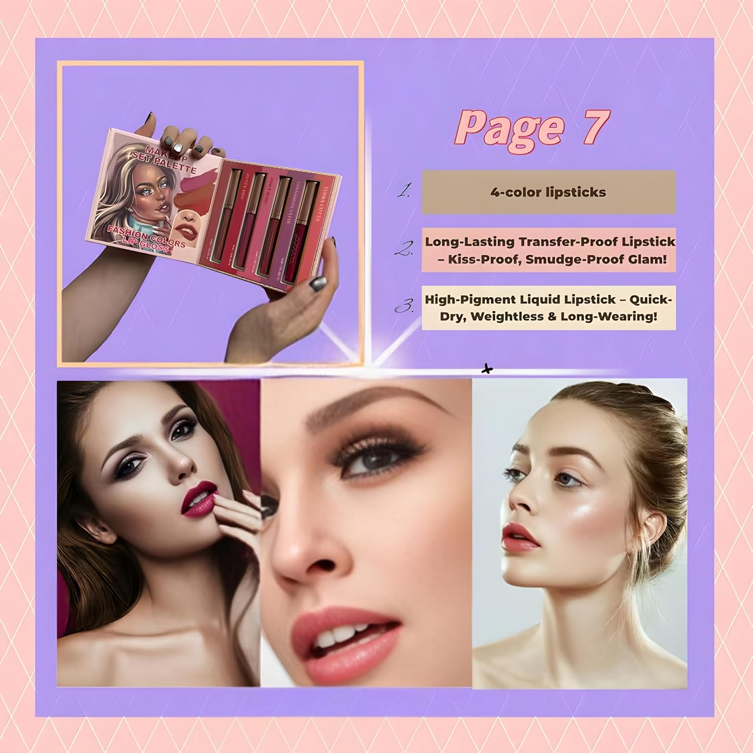 IGOODCO 7 Page Charming Makeup Book – All In One Makeup Kit
