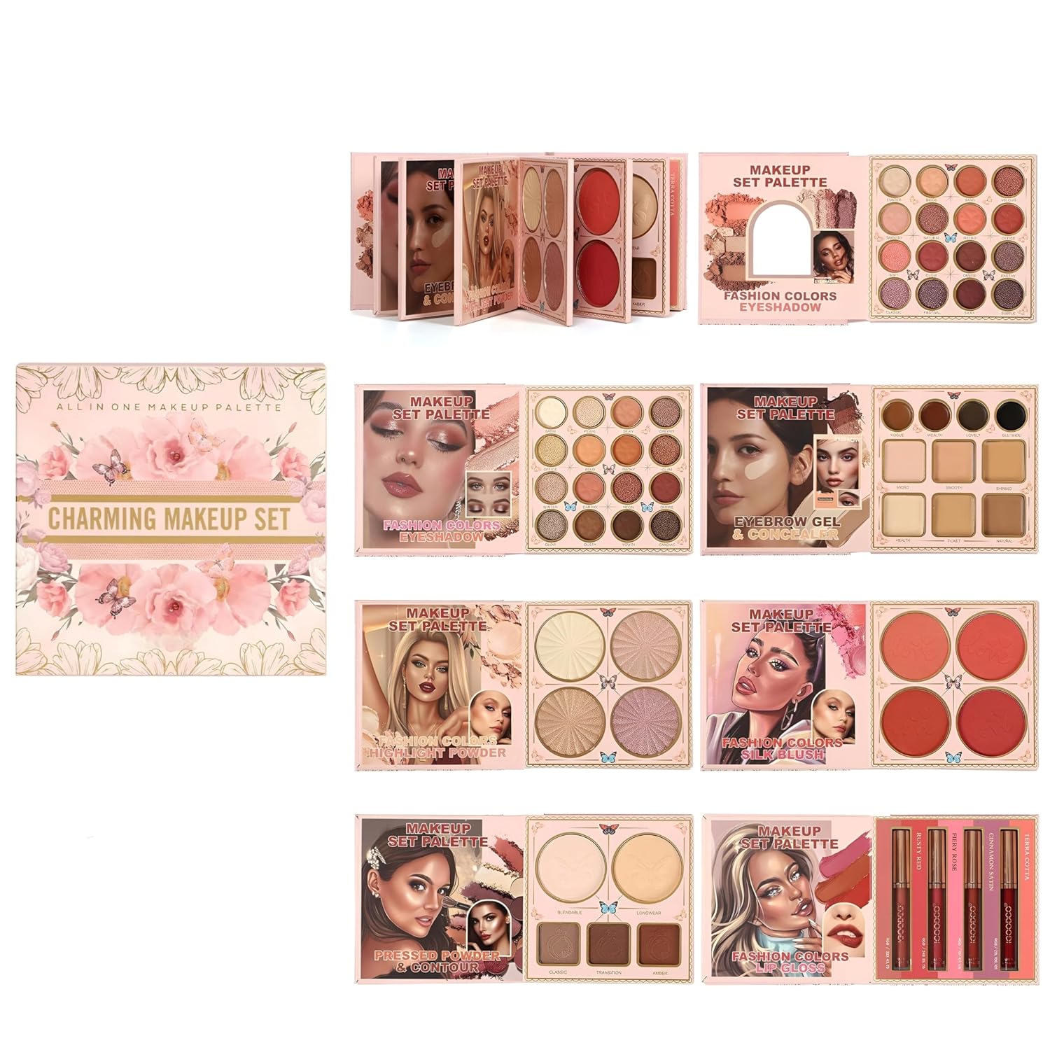 IGOODCO 7 Page Charming Makeup Book – All In One Makeup Kit