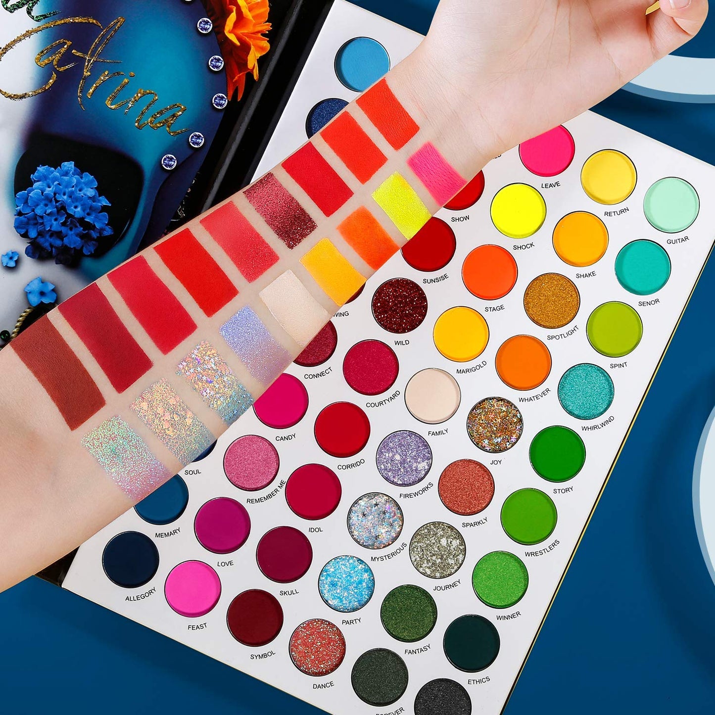 DELANCI LA CATRINA 54 COLOR EYESHADOW PALLETE