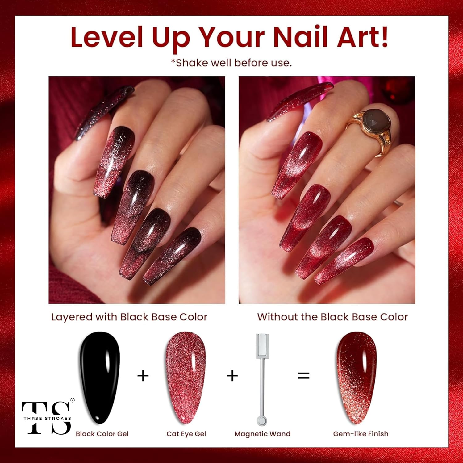 THR3E STROKES Gel Nail Polish Set- 6 Colors Nude Gel Polish All Seasons Skin Tones Pink Neutral Brown Gel Polish Kit (Uv/Led Lamp Required) Shades Need At Least 3 Layers, Shine Finish, 7.5 Milliliters (CLUSTER X, 7.5ML)