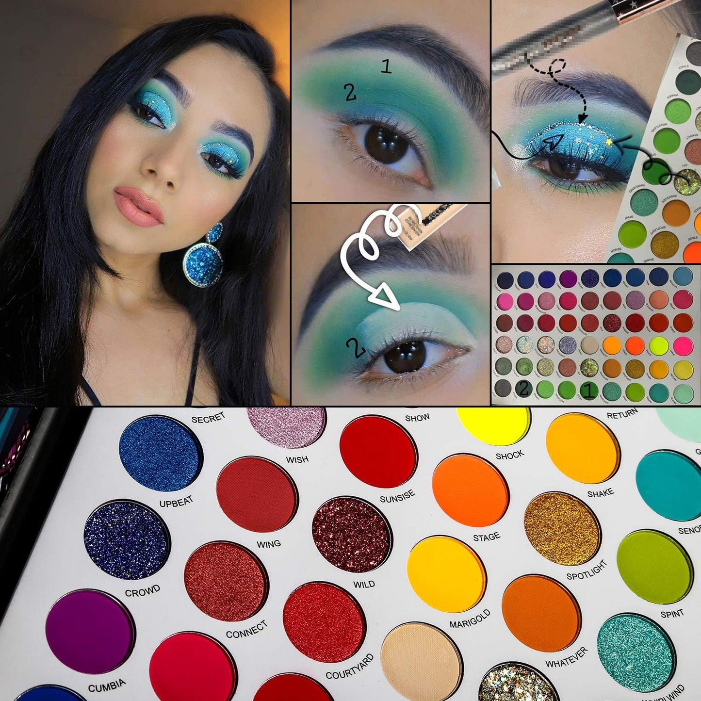 DELANCI LA CATRINA 54 COLOR EYESHADOW PALLETE