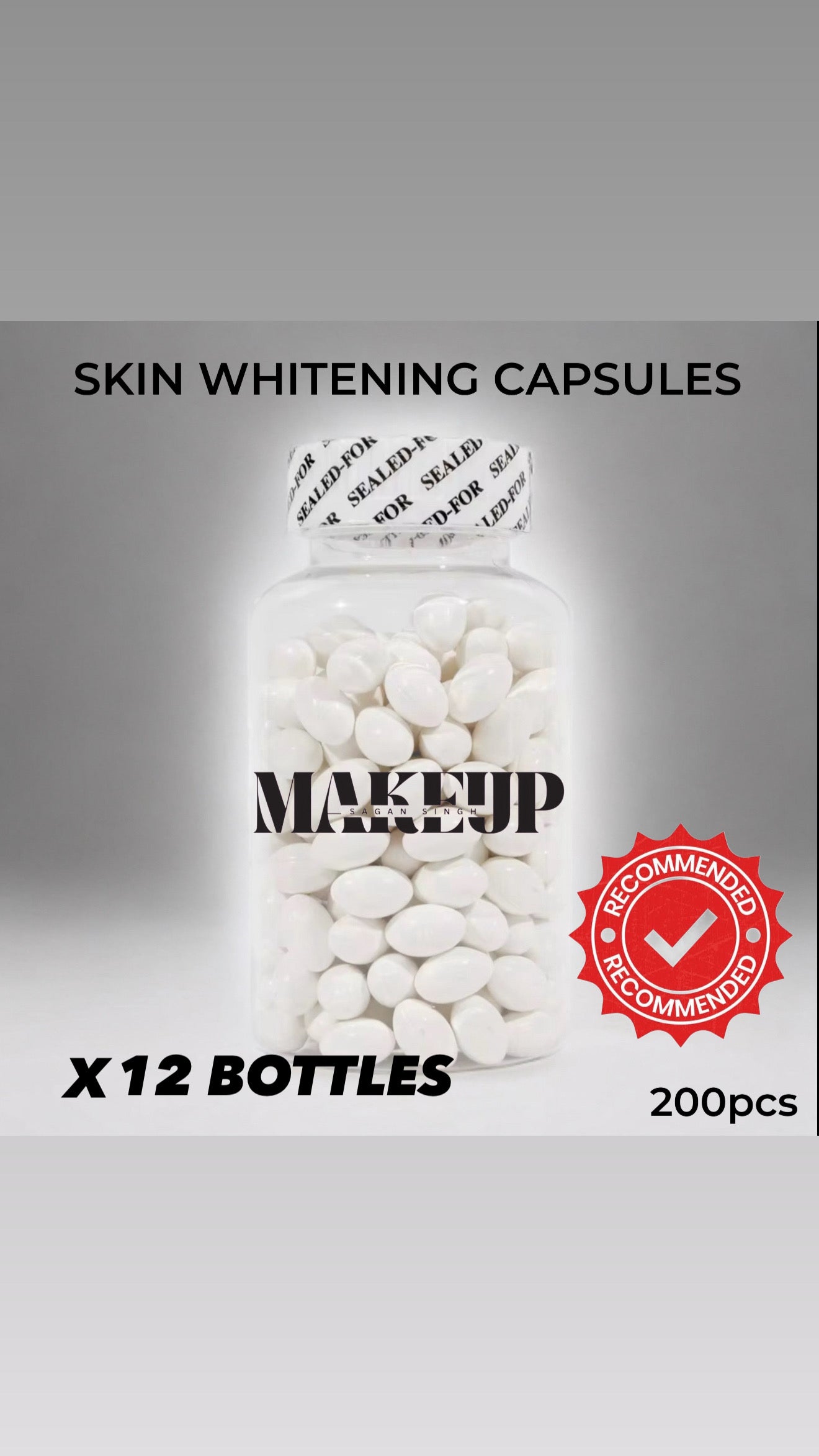 Viral Skin Whitening Capsules - 200pcs