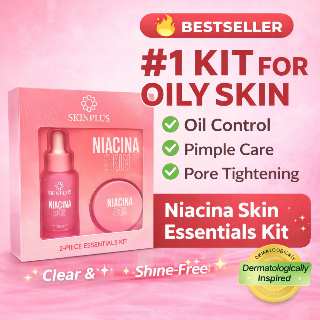 Skinplus Niacina Skin 2-Piece Essentials Kit – Hydrating Brightening Serum + Cream - EARLY BIRD DEAL