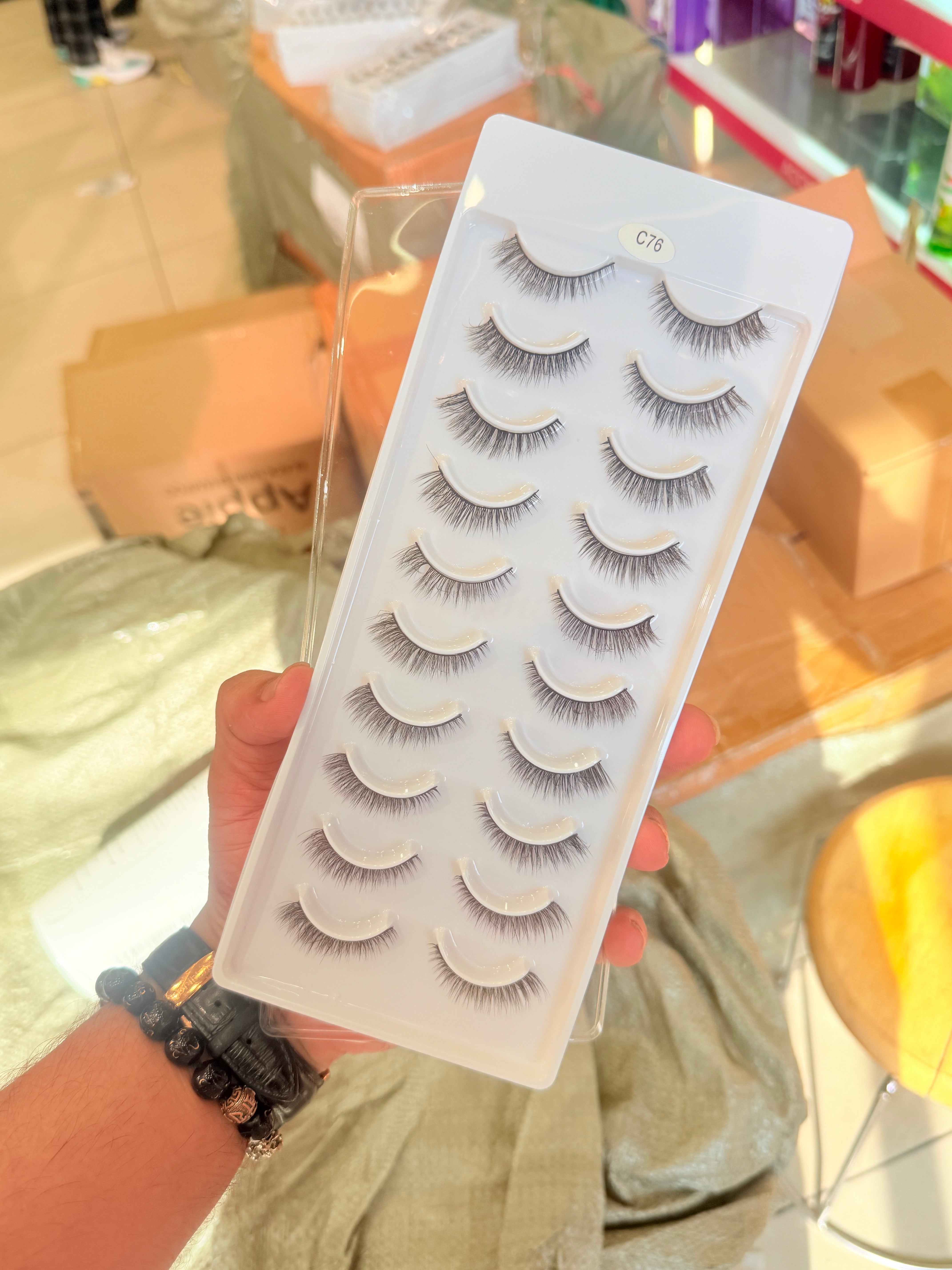 Skinplus 3D Mink False Eyelashes Set – 10 Pairs Premium Fluffy Lash Collection