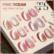 THR3E STROKES Gel Nail Polish Set - 6 Colors Nude, Pink, Brown Gel Polish Kit (Uv/Led Lamp Required) - 7.5 Milliliters (MILKYWAY 76, 7.5ML)