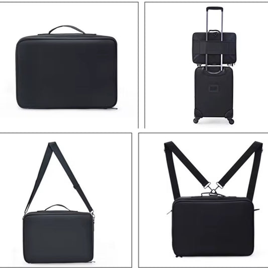 Professional Makeup Organizer Trolley Bag with Adjustable Dividers & Mirror