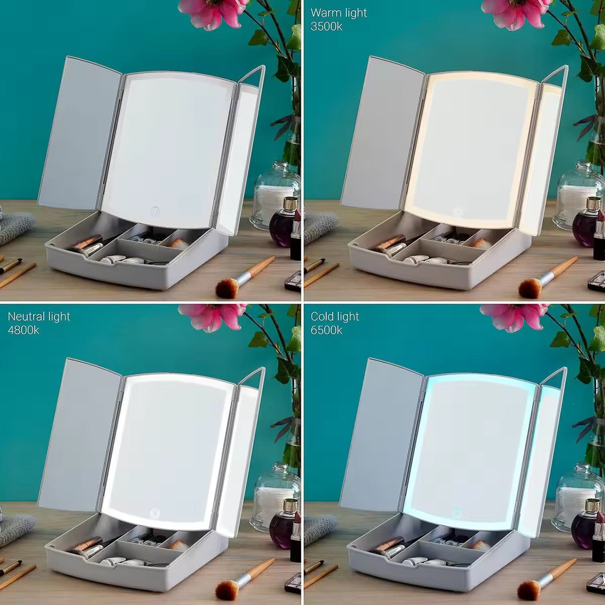 TRIFOLD Makeup Vanity Mirror