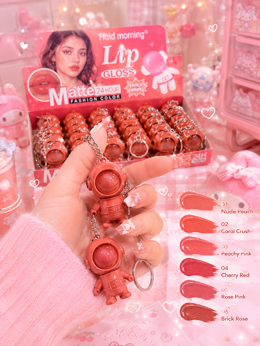 Astronaut Matte Lipgloss Set of 6 🚀💖