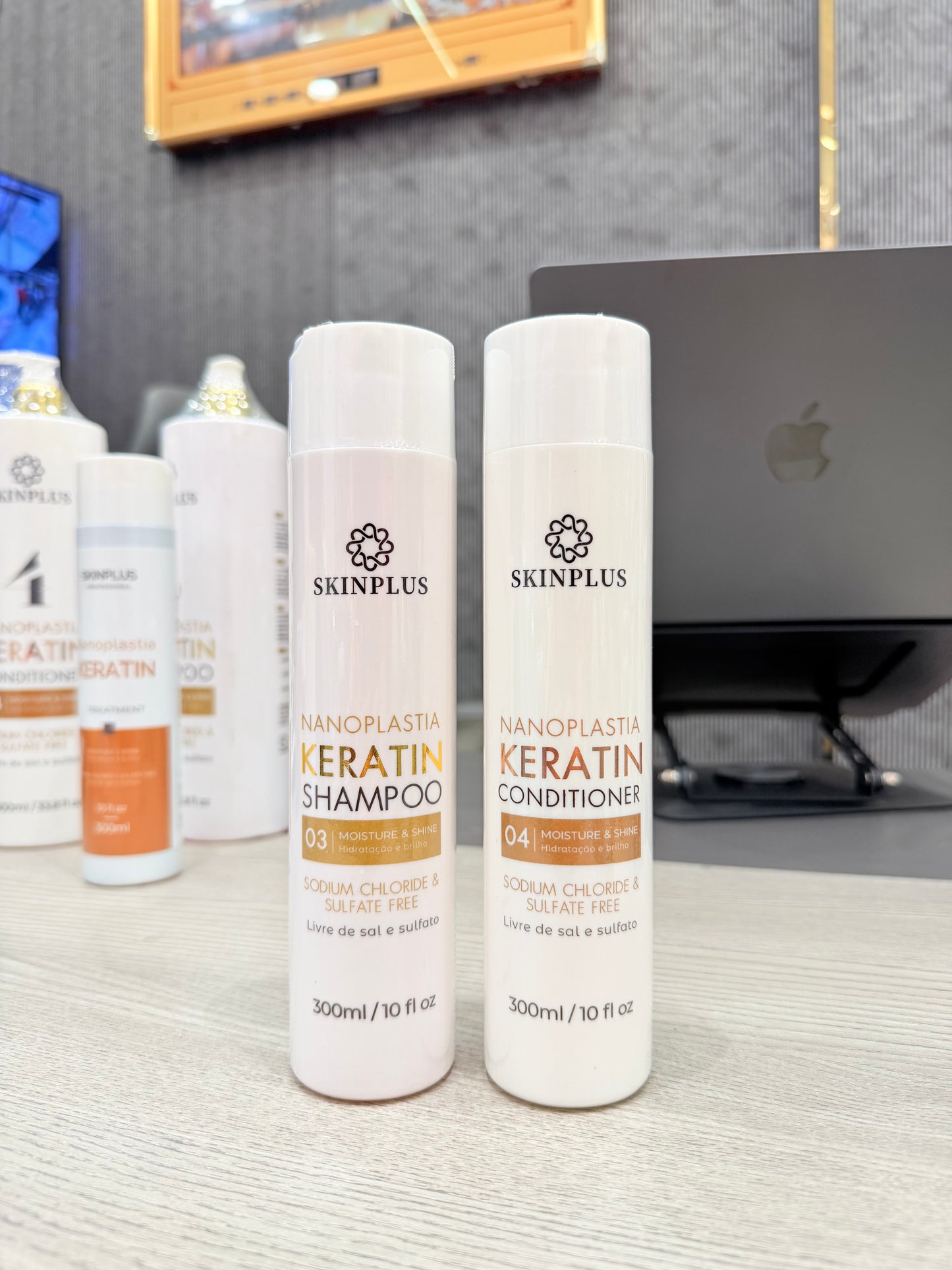 THE BEST SkinPlus Nanoplastia Keratin Shampoo & Conditioner Set (300ml Each)