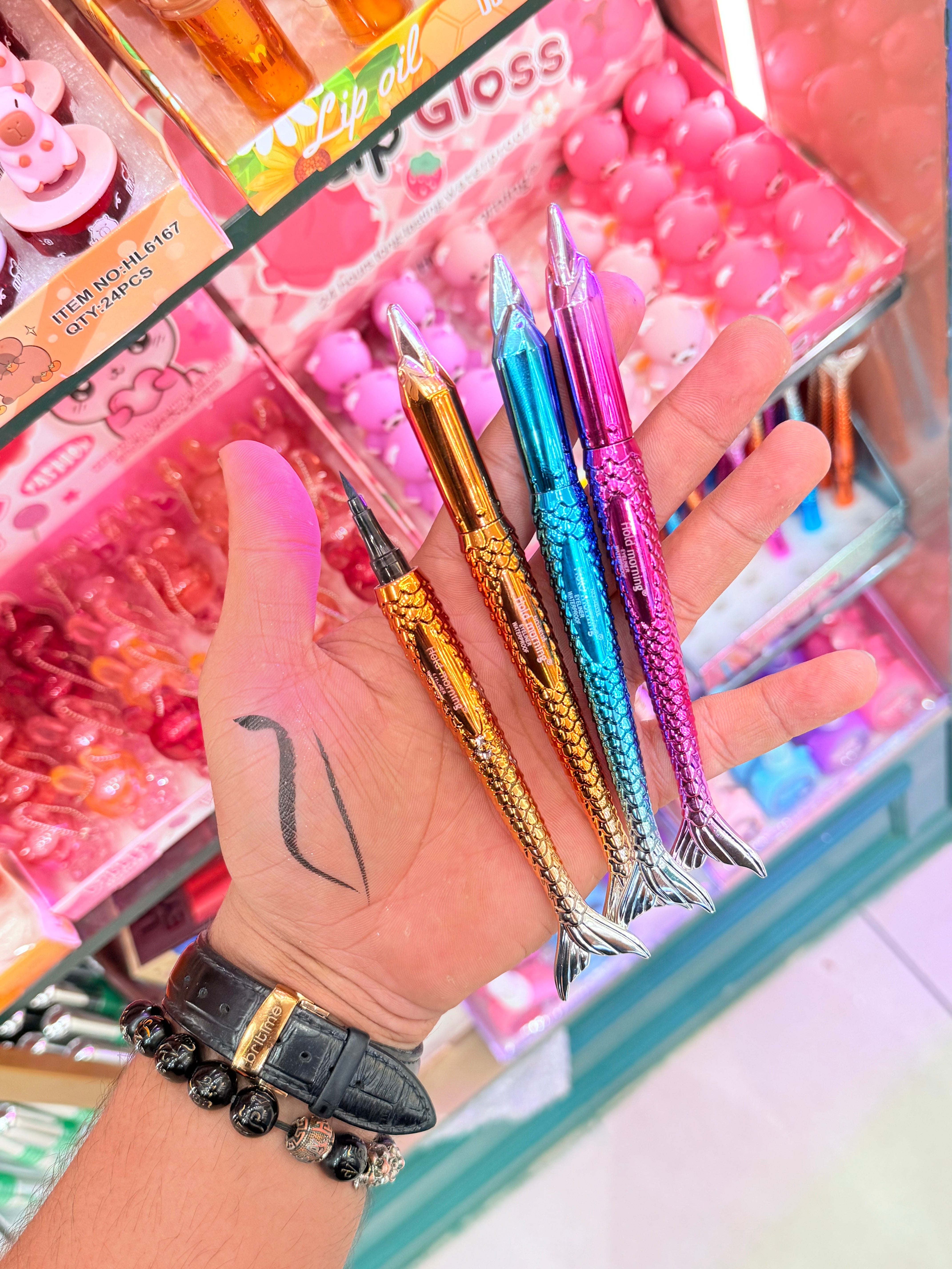 Mermaid Sketch Eyeliners - Jet Black