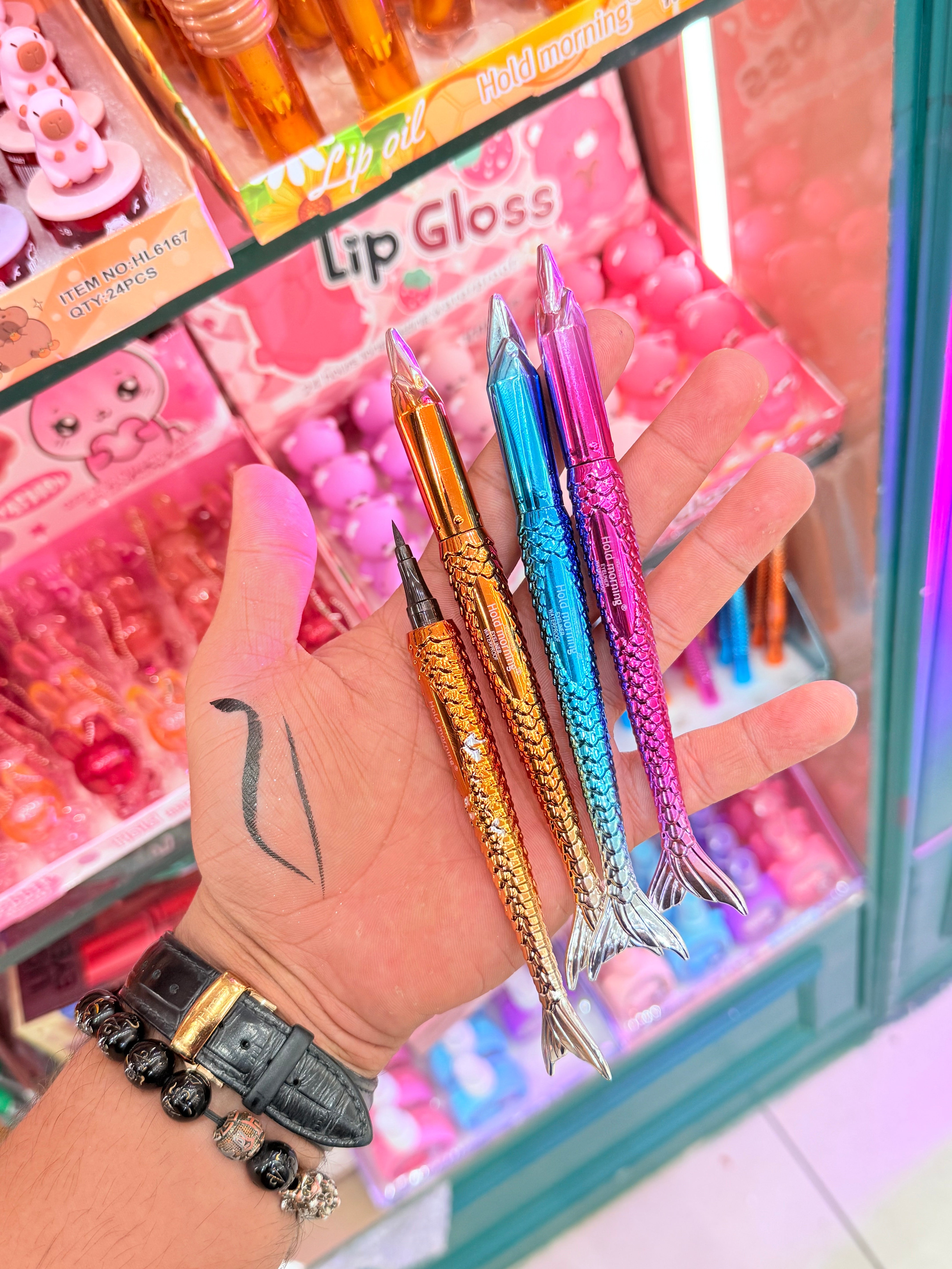 Mermaid Sketch Eyeliners - Jet Black