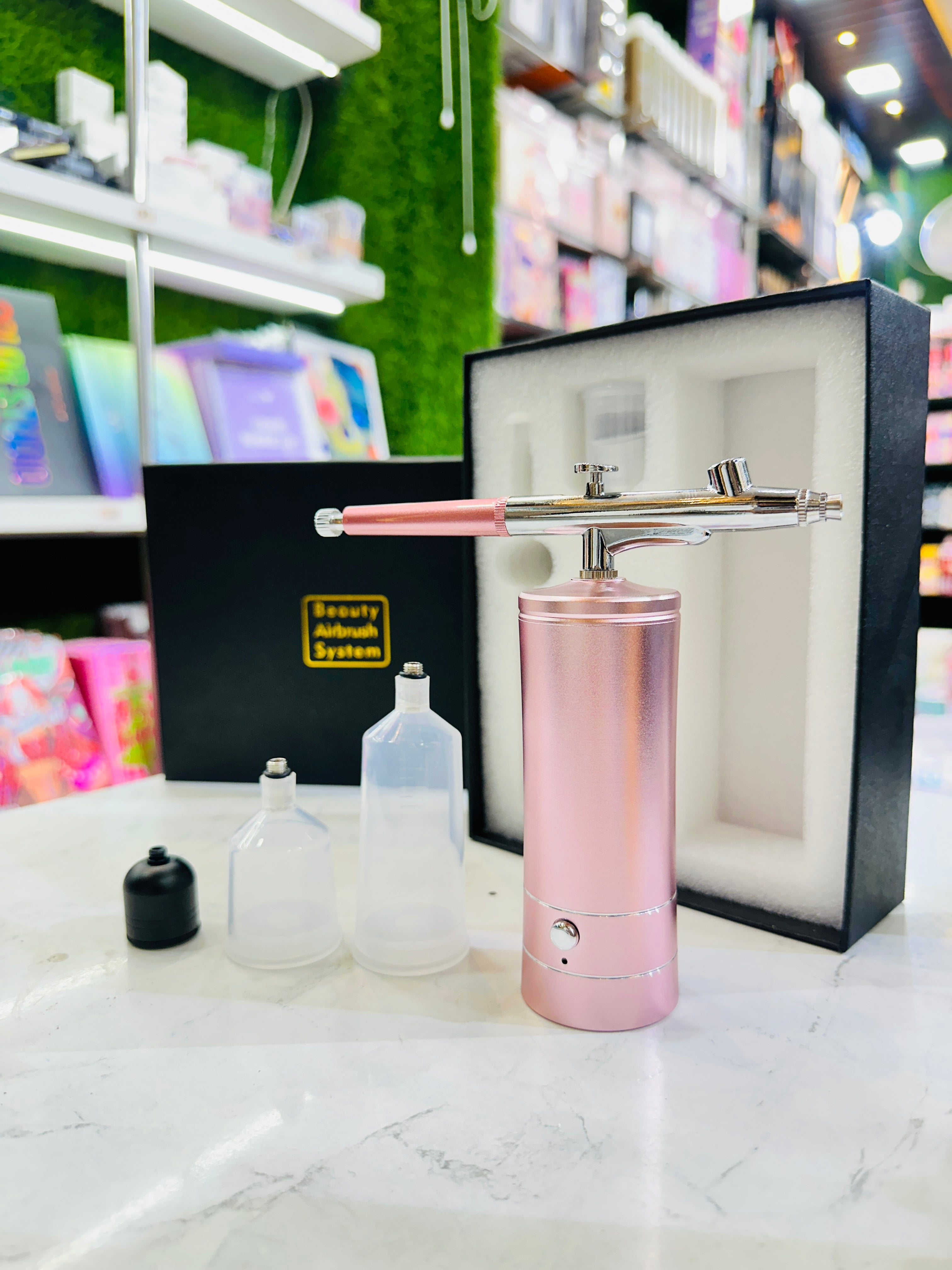 Airbrush-Kit Cordless Rechargeable Airbrush Compressor (New)- Auto Handheld Airbrush Gun, Airbrush Set Portable Wireless Air Brush for Barber, Nail Art, Cake Decor, Makeup, Model Painting