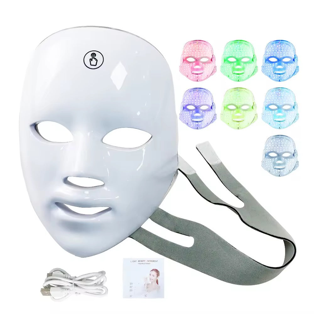 Korean 7 Colors LED Light Therapy Mask – Professional At-Home Skin Treatment