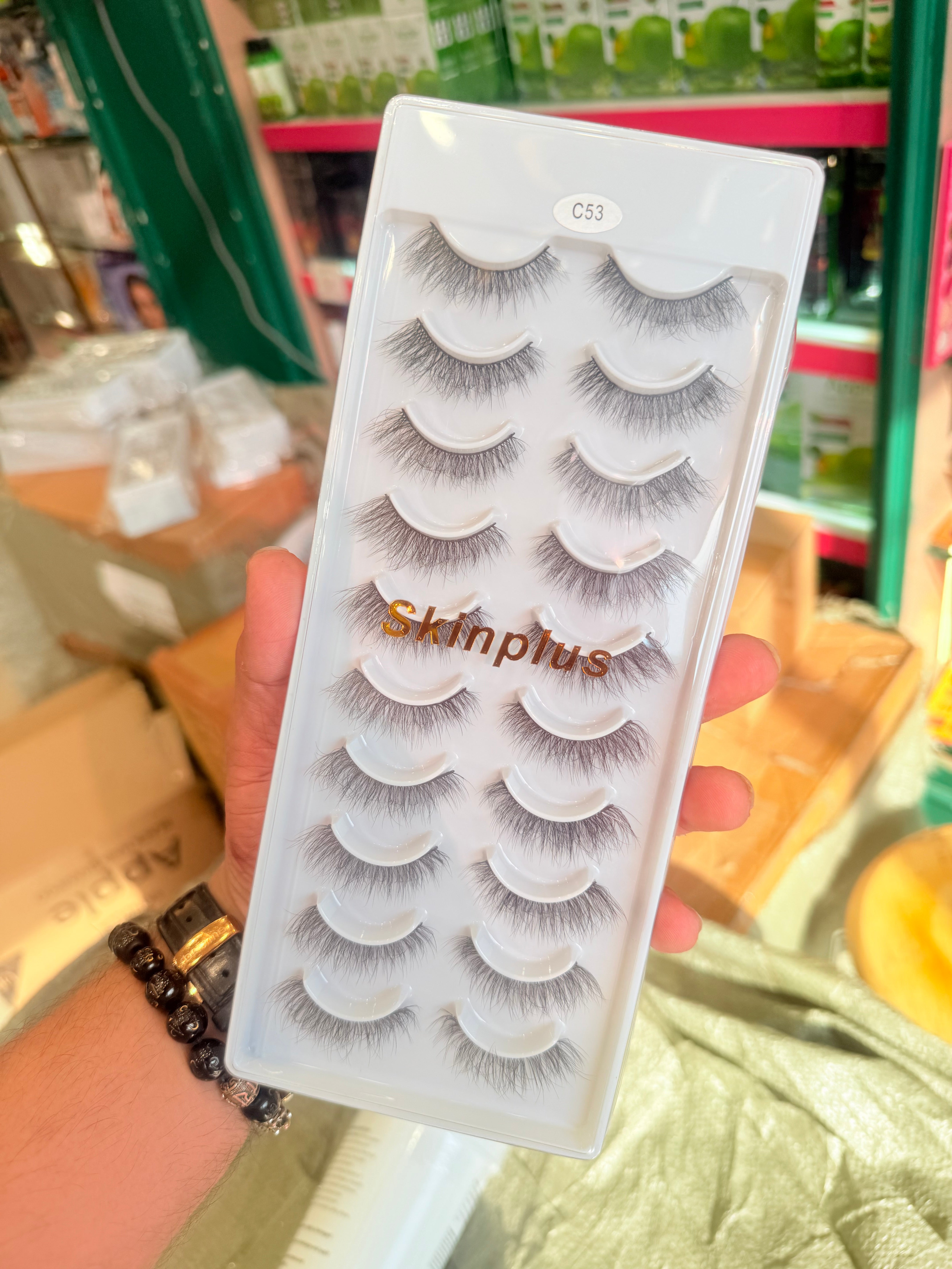 Skinplus 3D Mink False Eyelashes Set – 10 Pairs Premium Fluffy Lash Collection