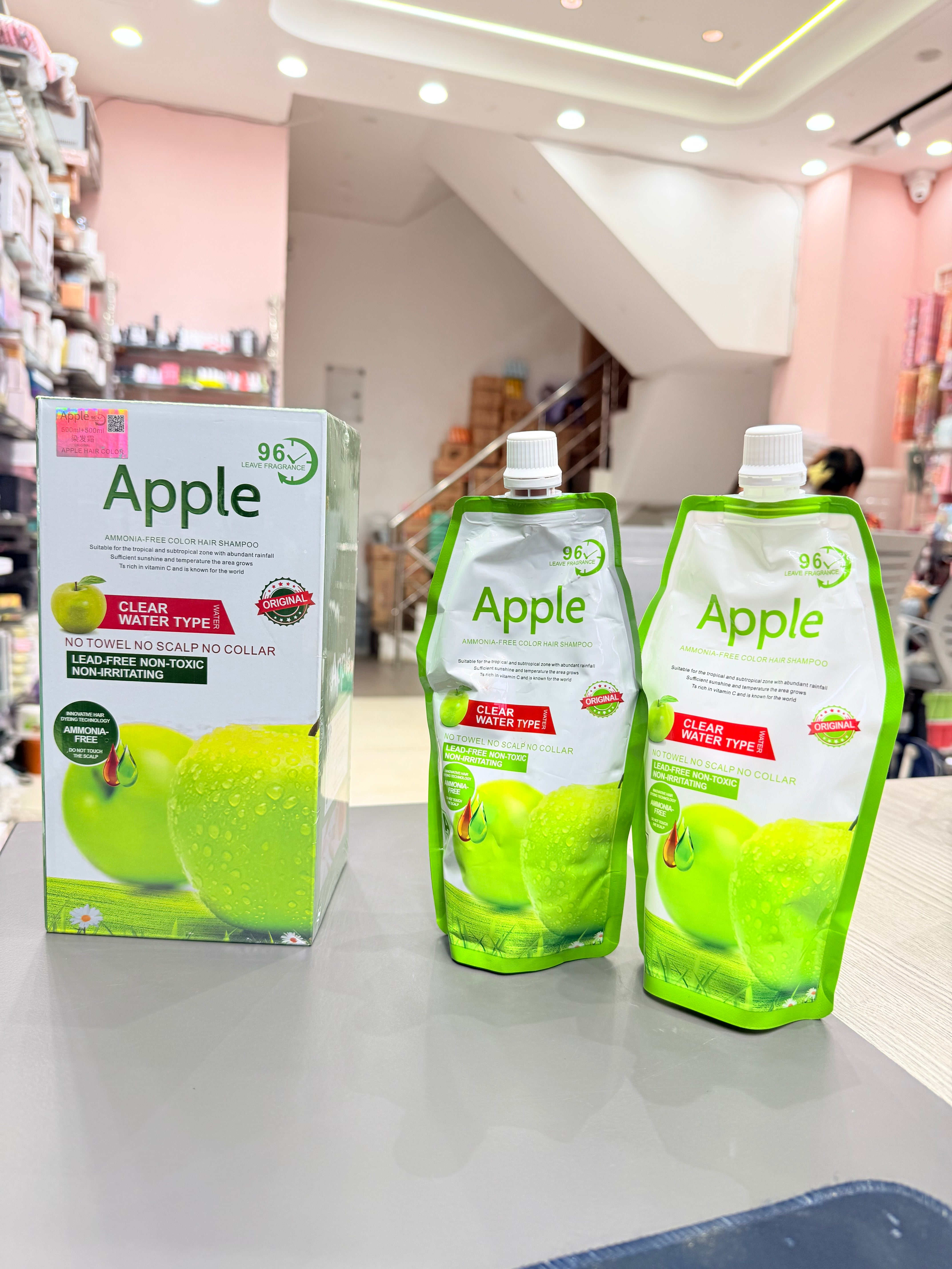 Original Apple Hair Color – Cream Base | 500ml + 500ml | Ammonia-Free Hair Color Shampoo