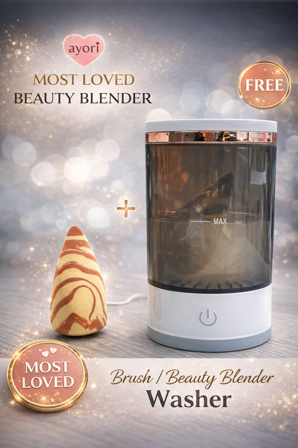 💛 Ayori Most Loved Beauty Blender + FREE Electric Washer