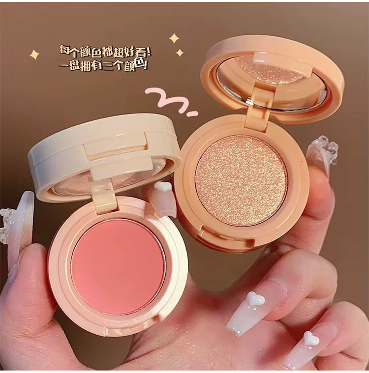 3in1 Highlighter + Blusher Travel Friendly 🐥😍
