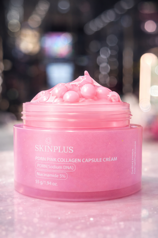 Skinplus PDRN Pink Collagen Capsule Cream – Glass Skin Repair Formula (Niacinamide 5%) Repair. Brighten. Plump.
All-in-One Korean Inspired Glow Cream. EARLY BIRD 🦅