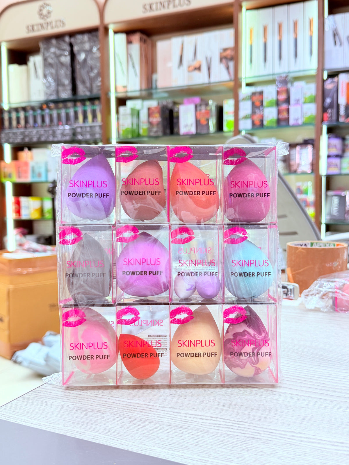 SKINPLUS Makeup Beauty Blender & Powder Puff Set – 12 Pcs Multicolour