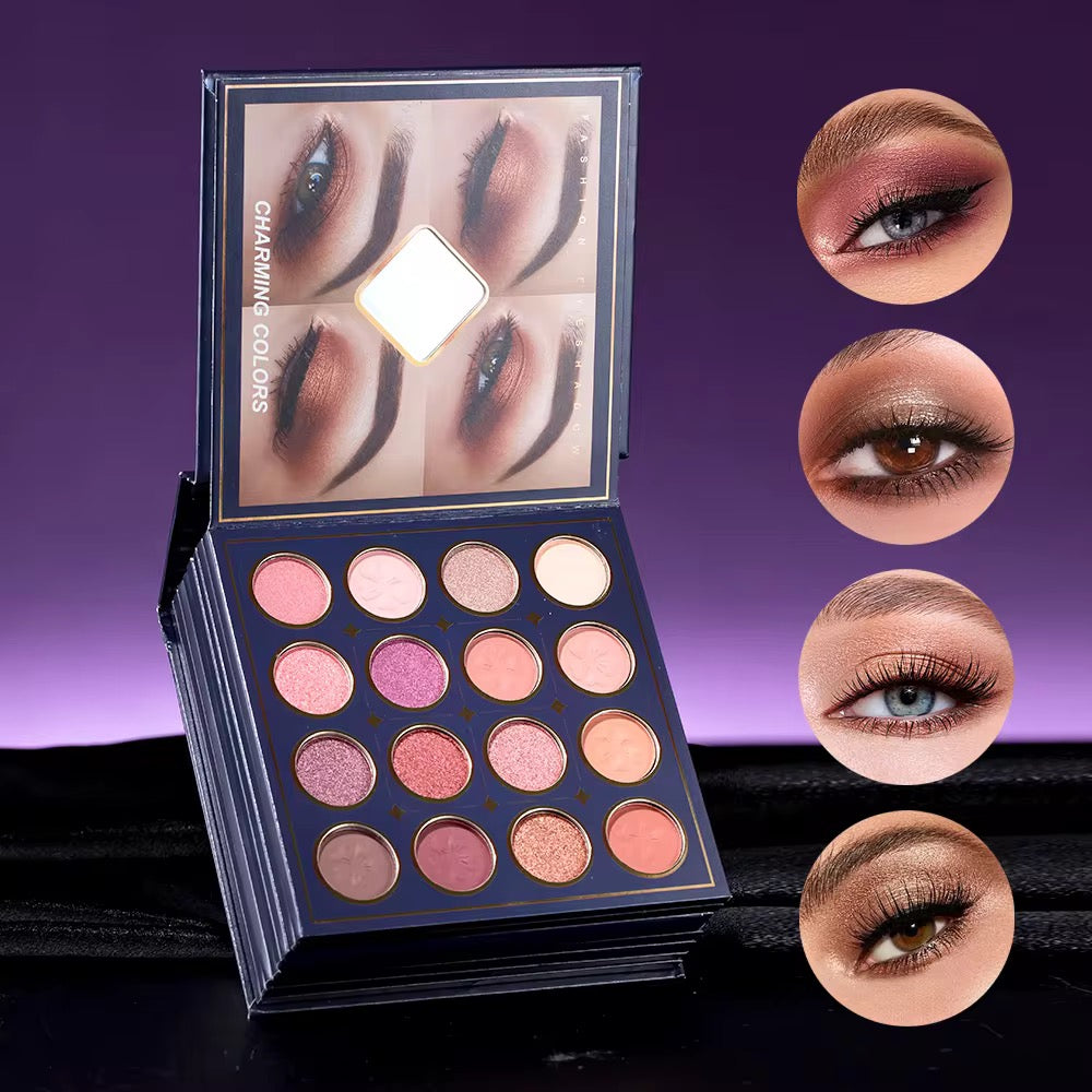 IGOODCO 8 Page All-in-One Makeup Book | Eyeshadow, Blush, Lip, Contour & More | Full Face Kit