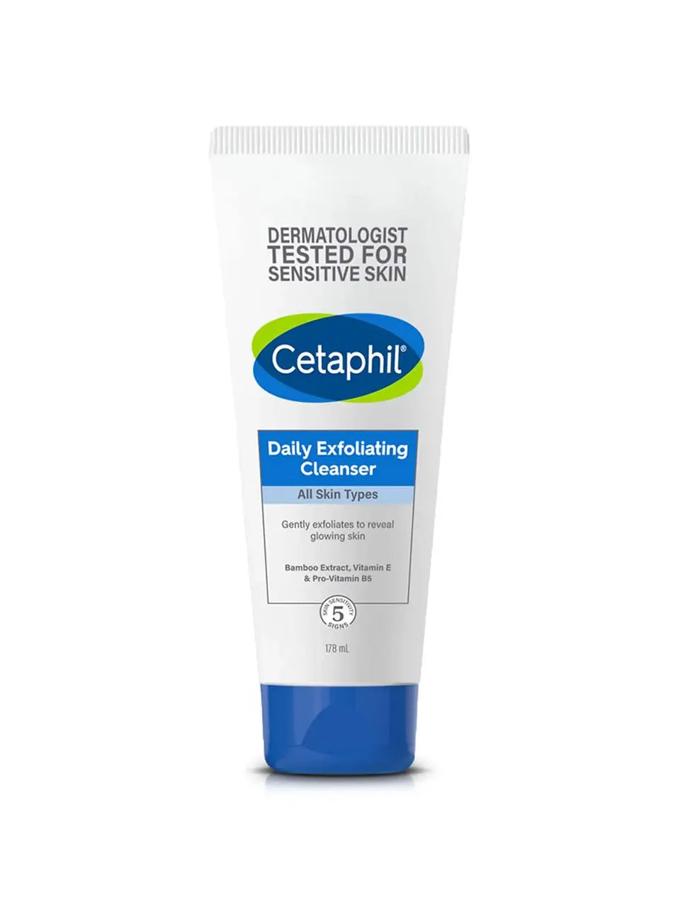 Cetaphil Daily Exfoliating Cleanser with Bamboo Extract – Gentle Face Wash for Smooth & Glowing Skin (178ml)