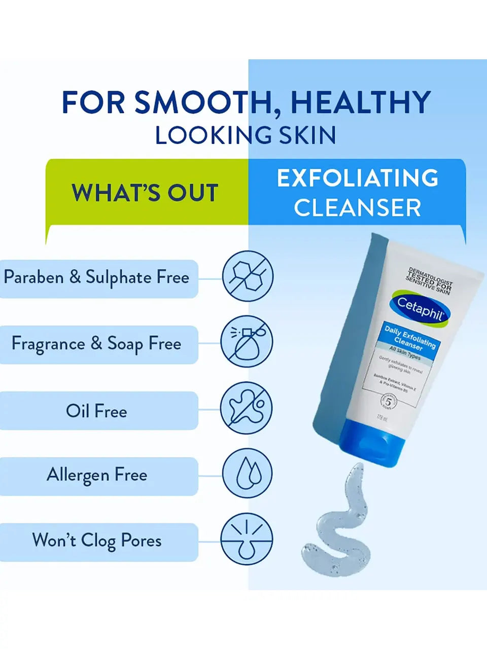 Cetaphil Daily Exfoliating Cleanser with Bamboo Extract – Gentle Face Wash for Smooth & Glowing Skin (178ml)