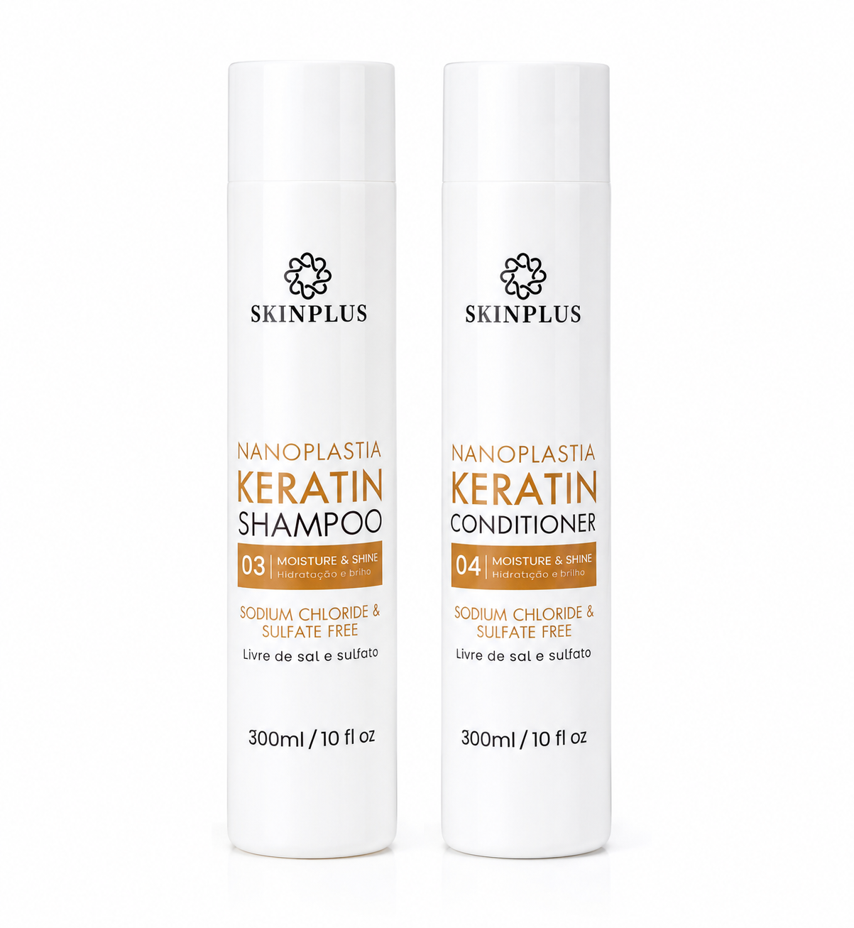 RESTOCKED THE BEST SkinPlus Nanoplastia Keratin Shampoo & Conditioner Set (300ml Each)