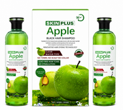 SKIN PLUS Apple Black Hair And Beard Shampoo (A+B Set) – Latest Clear Water Technology | No Skin • No Collar • No Towel Stains | Best Instant Grey Coverage 500ml+500ml