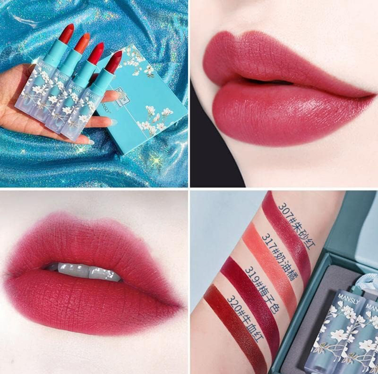 Korean LipSticks Gift Set - 4pcs