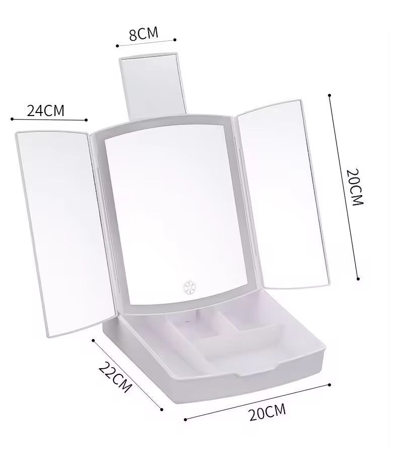 TRIFOLD Makeup Vanity Mirror