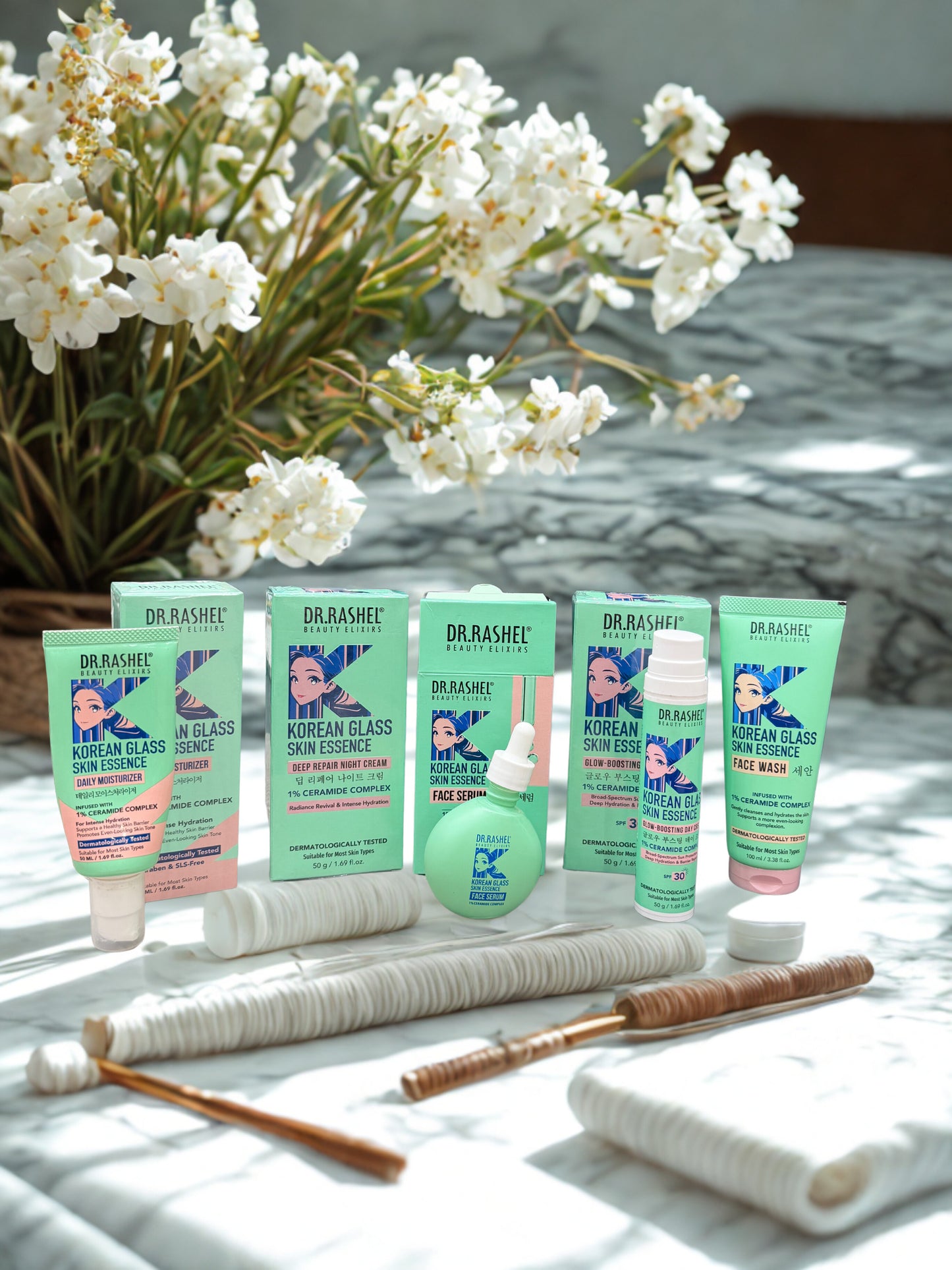 Korean Glass Skin Routine Combo | Korean Skin Essence (Complete 5-Step Care)