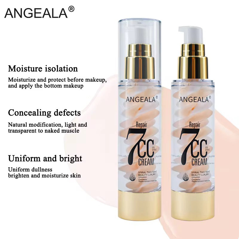 Angeala Repair 7-in-1 Korean CC Cream | Spiral Two-Tone Moisturizing Makeup
