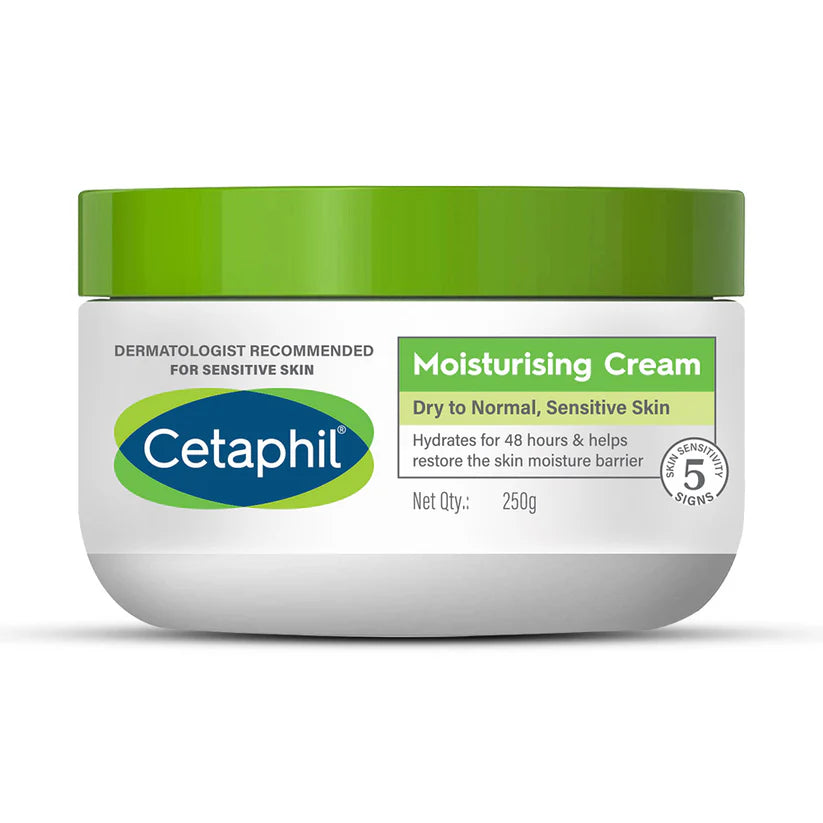 Cetaphil Moisturising Cream for Dry to Normal Sensitive Skin – 48 Hour Hydration Face & Body Cream (250g)