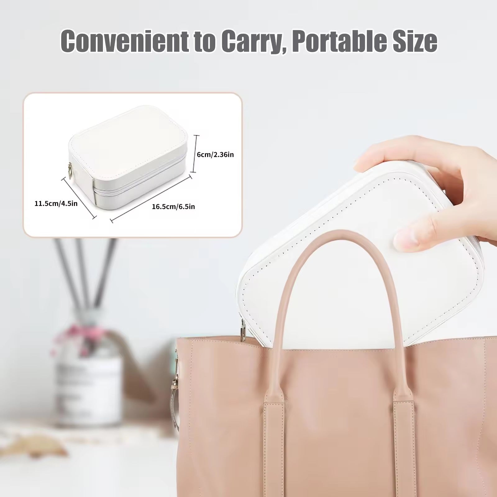 LED Mirror Makeup Travel Box