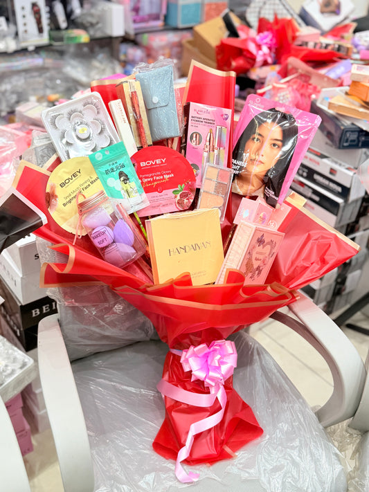 Valentine’s Glam Love Bouquet – Complete Makeup & Glow Gift Hamper -RED LOVE EDITION
