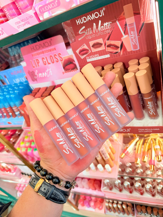 Hudamoji Silk Matte Liquid Lip Gloss – Set of 6 | Buy 1 Get 5 FREE | Long Lasting Matte Lip Colors