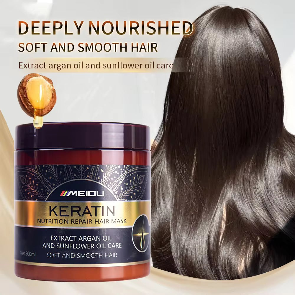 MEIDU Japanese Formula Keratin Hair Mask 500ml | Controls Breakage, Boosts Shine & Repairs Split Ends | One Wash Visible Results | Limited Stock