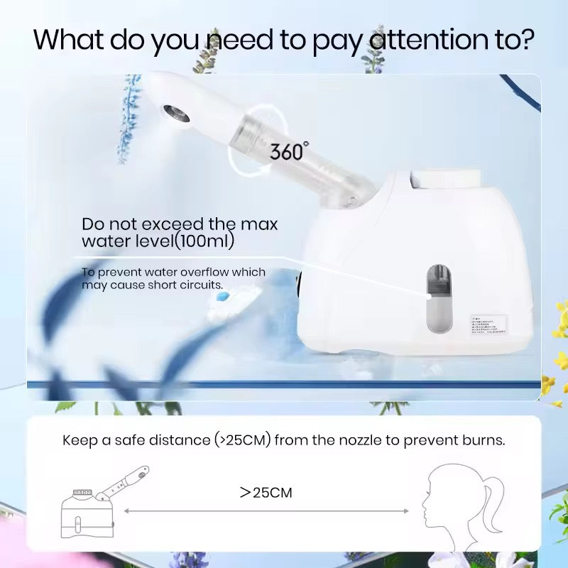 💎 Professional Nano Ionic Facial Steamer – Salon Grade Hot Steam Machine for Deep Hydration & Pore Cleansing (Home & Salon Use)