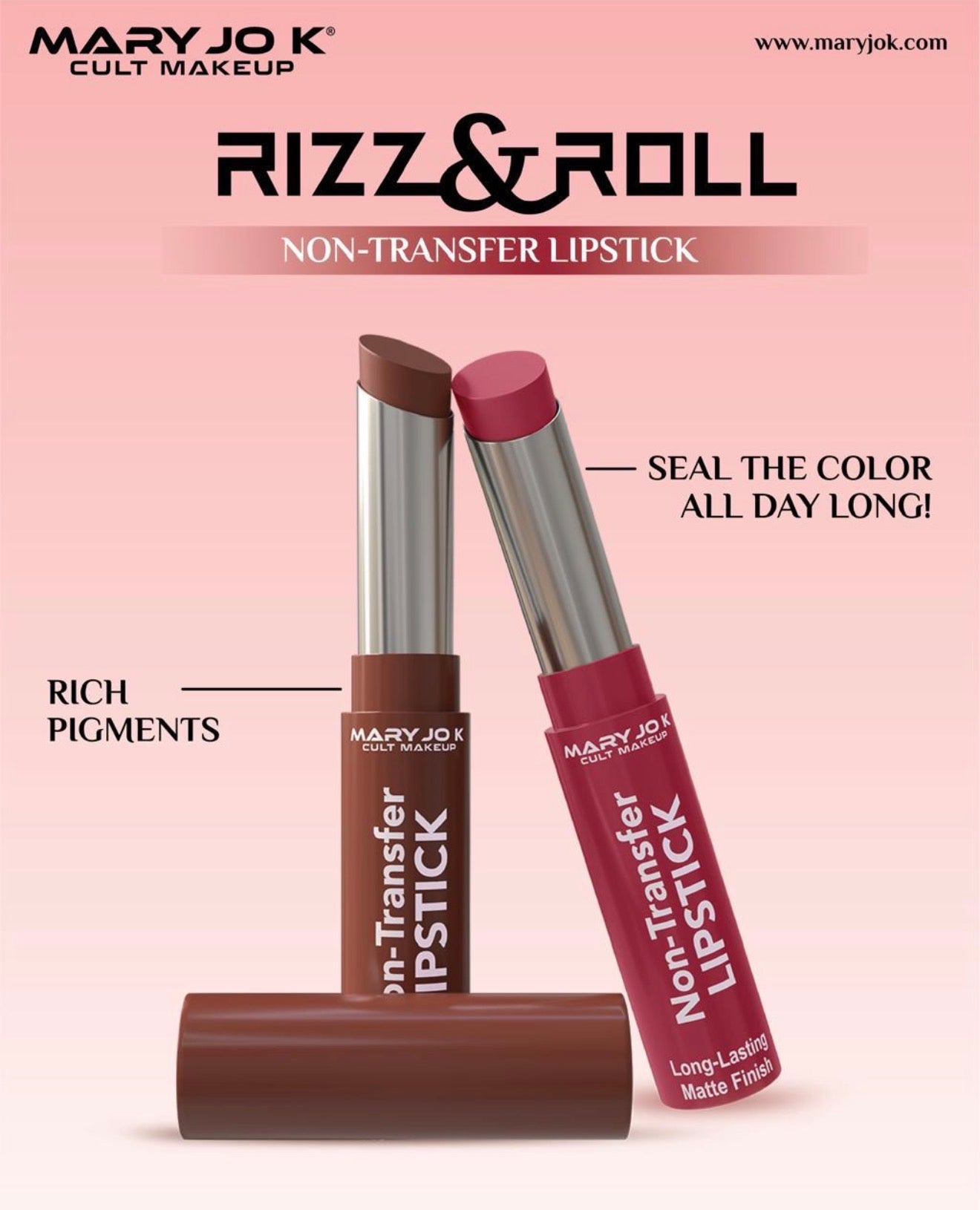 Mary Jo K Rizz & Roll Non-Transfer Lipstick
