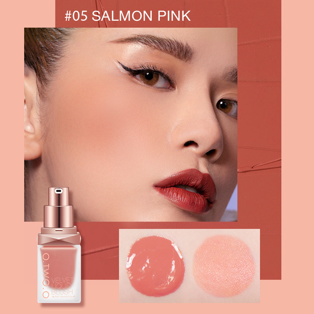 SAGANSINGHMAKEUP O TWO O Velvet Liquid,Face Blusher,Long-lasting Makeup Blush