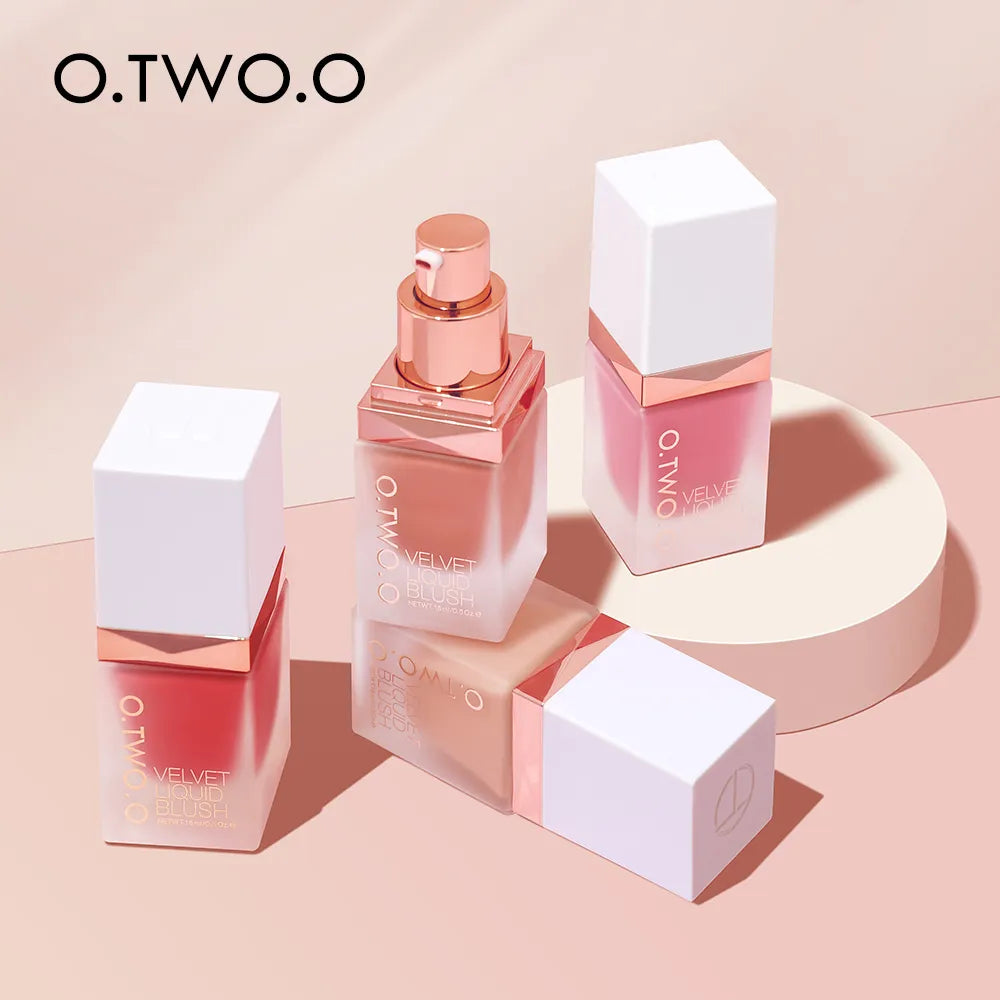 SAGANSINGHMAKEUP O TWO O Velvet Liquid,Face Blusher,Long-lasting Makeup Blush