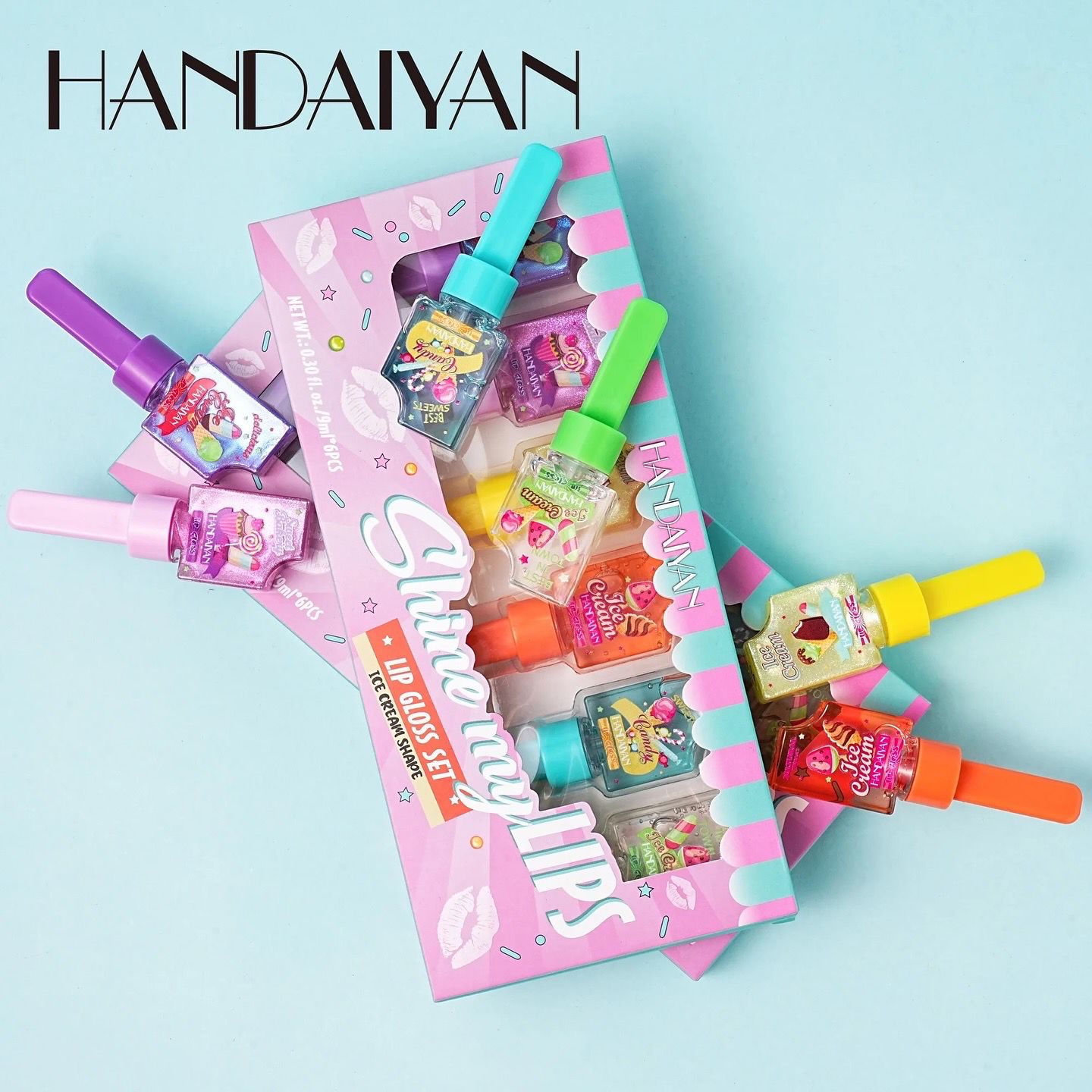 Handaiyan Ice Cream LipGloss GIFTSET 6PCS