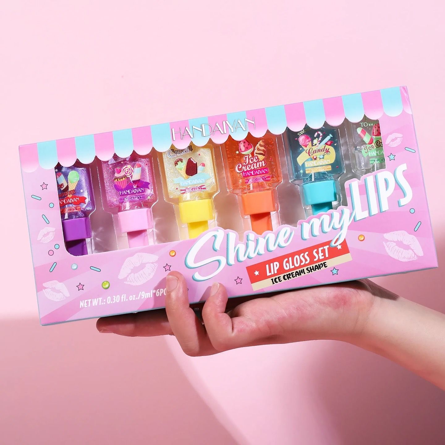 Handaiyan Ice Cream LipGloss GIFTSET 6PCS