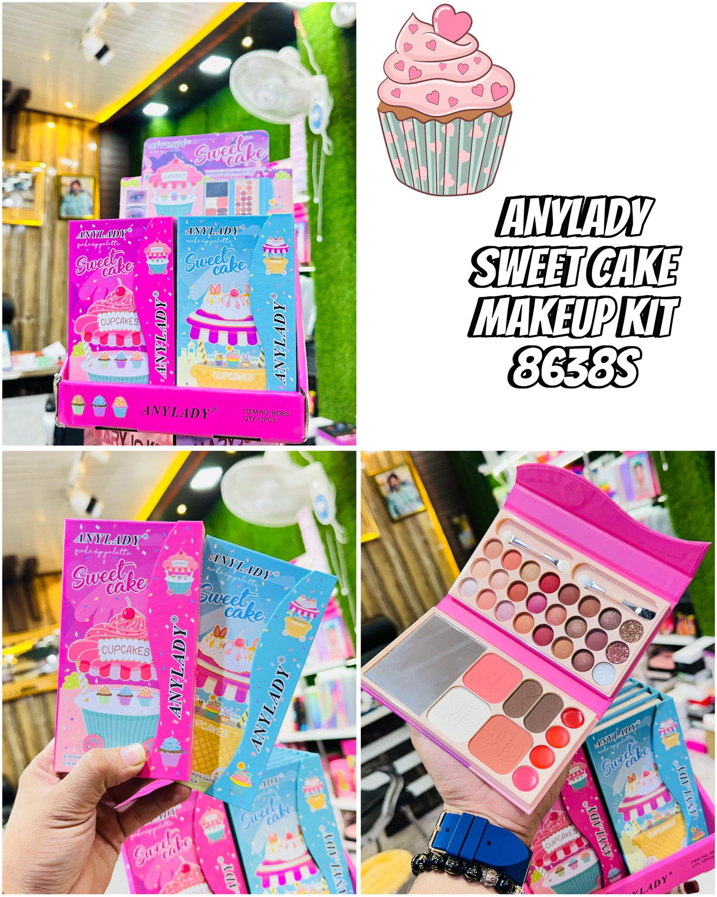 Anylady Kawaii Sweet Cupcake Beauty Makeup Kit