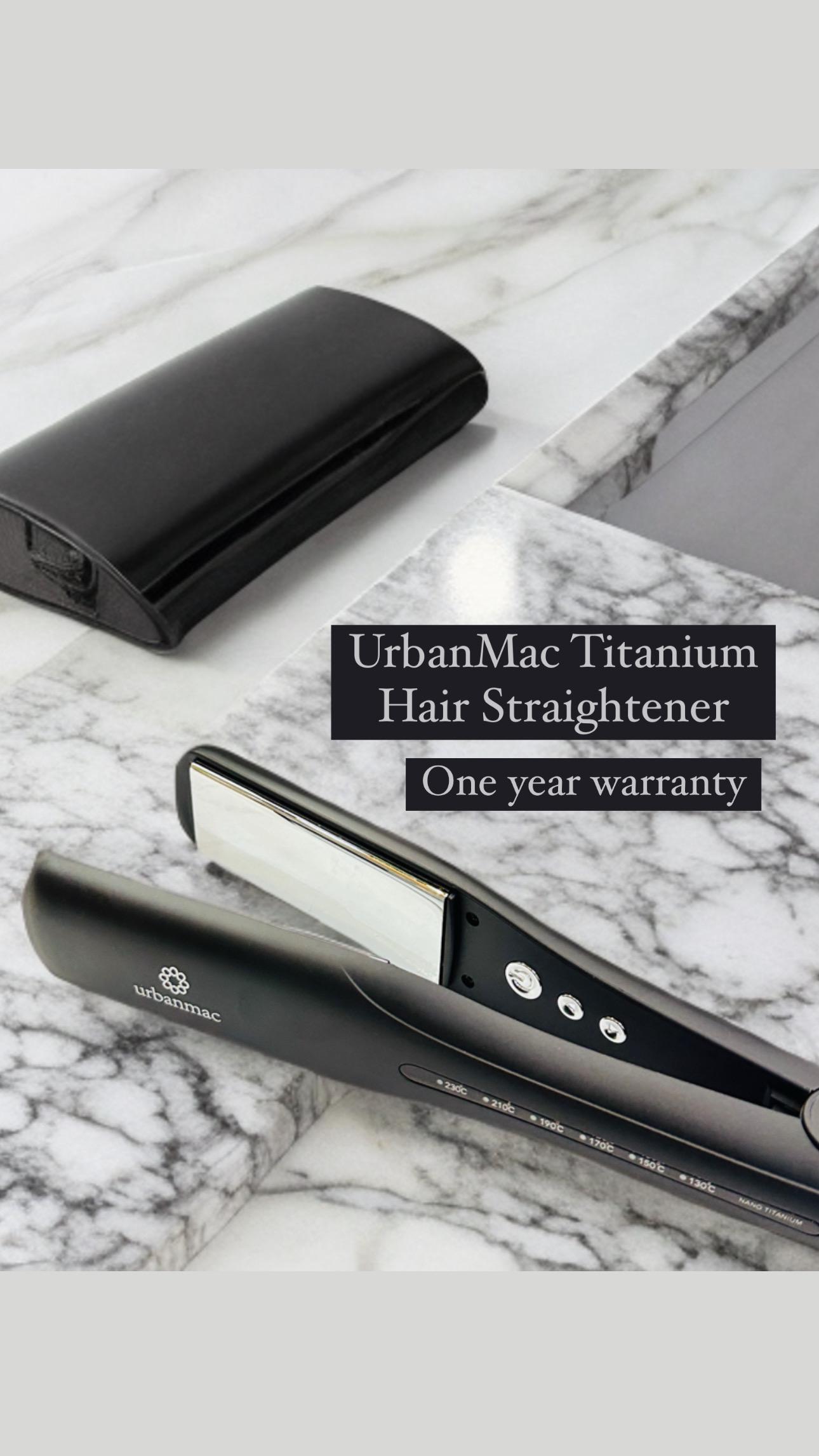 Urbanmac Professional Titanium Hair Straightner (ONE YEAR WARRANTY) - 2Mtr Wire