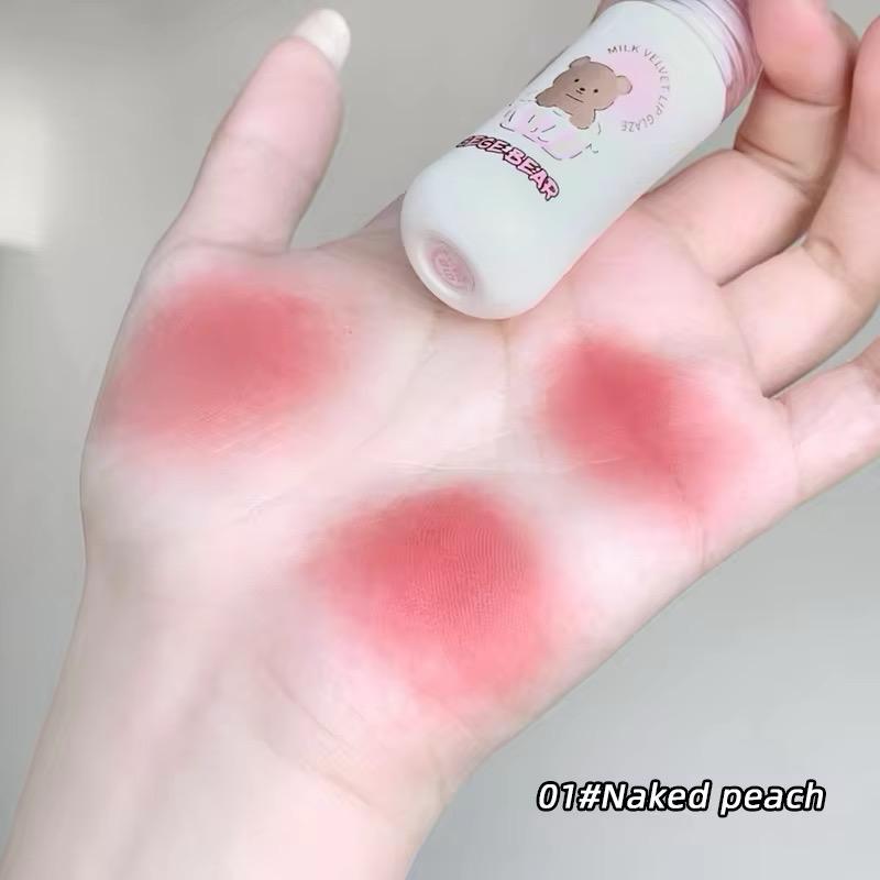 ege Bear Milk Bottle Lip Gloss 🍼✨ | Matte Velvet Finish 💄 | Moisturizing & Waterproof 💧 | Non-Sticky & Long-Lasting ⏳